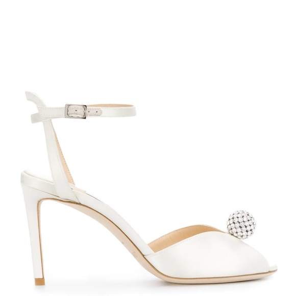 Jimmy Choo Sacora 85
Ivory Satin Sandals with Crystal-Embellished Sphere - Picture 12 of 12
